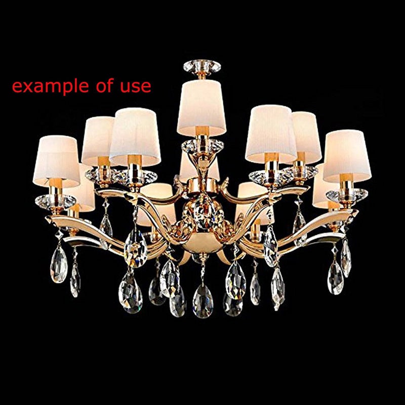 BIHRTC 12Pcs38mm Clear Crystal Teardrop Chandelier Prisms Parts Hanging Galss Crystal Pendants Beads +50pcs Metal Split Ring + 50pcs 14mm Octagonal Beads - Image 5